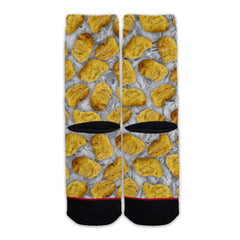 Function - Chicken Nuggets Tinfoil Pattern Adult Crew Socks