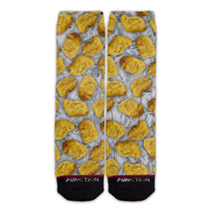Function - Chicken Nuggets Tinfoil Pattern Adult Crew Socks