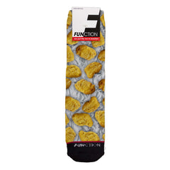 Function - Chicken Nuggets Tinfoil Pattern Adult Crew Socks