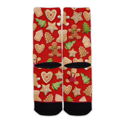 Function - Christmas Cookie Pattern Red Adult Socks