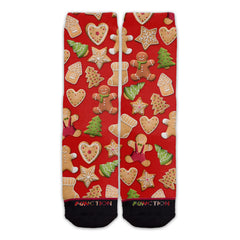 Function - Christmas Cookie Pattern Red Adult Socks