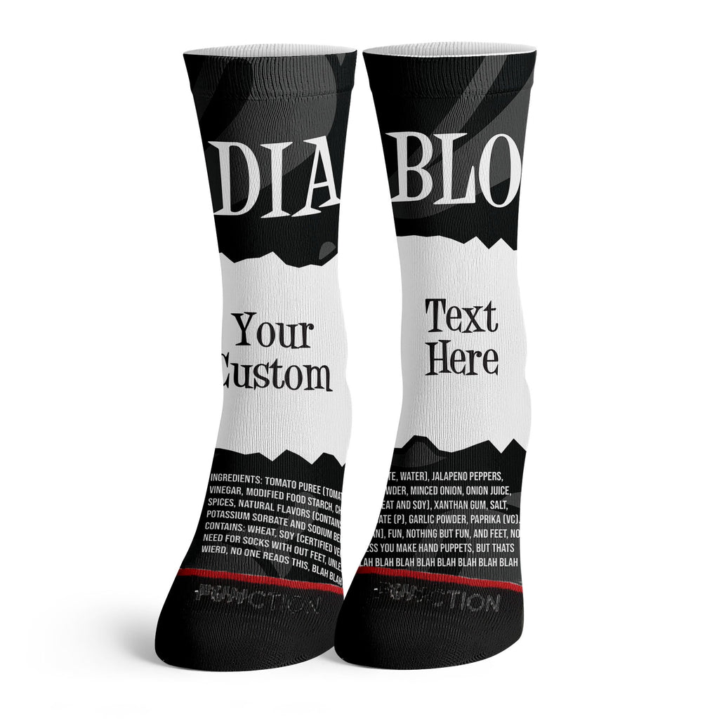 Function - Custom Text Diablo Sauce Socks