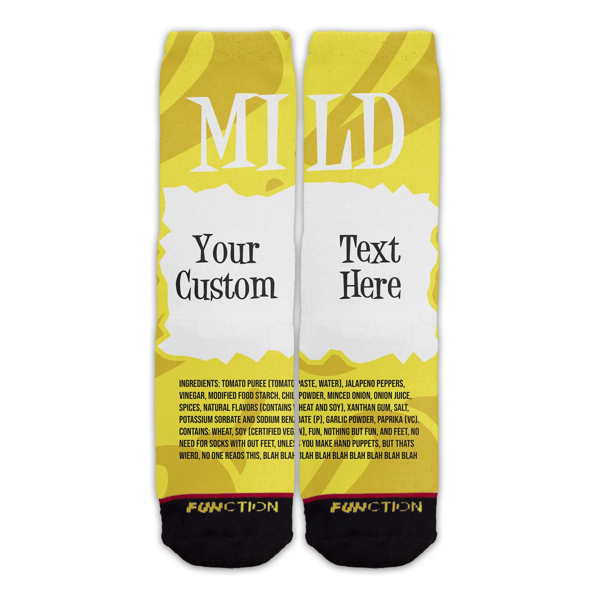 Function - Custom Text Mild Sauce Socks – Function Socks
