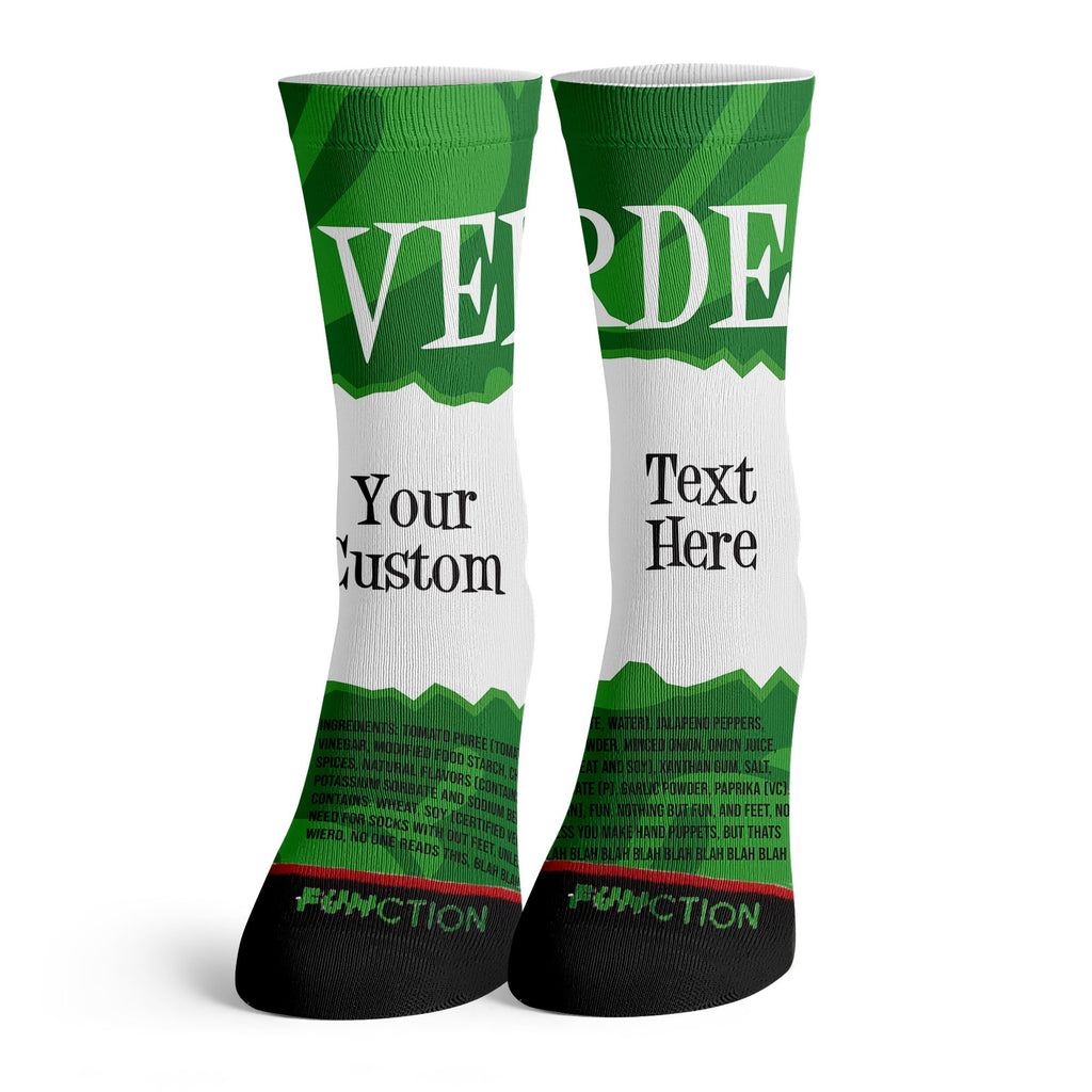 Function - Custom Text Verde Sauce Socks