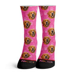 Function - Golden Retriever Dog Face Fashion Socks