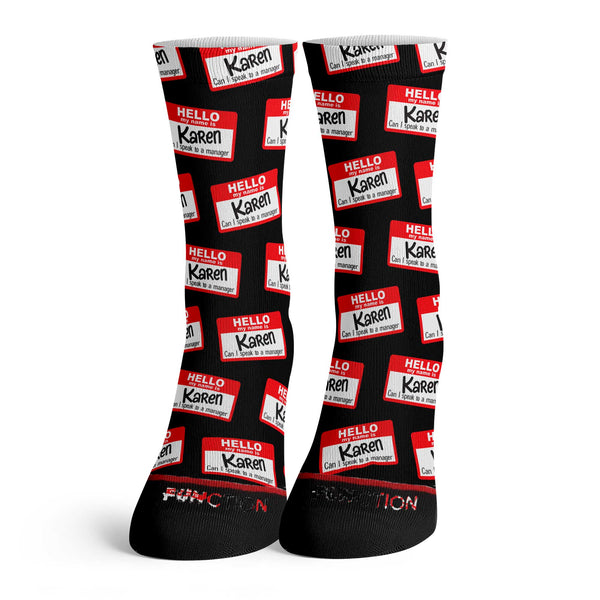 Function - Hello My Name Is Karen Socks