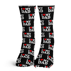 Function - Kids I love My Dad Youth Socks Heart Pattern Black Cute Child