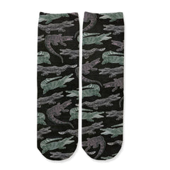 Function - Kids Alligator Halftone Camo Pattern Adult Socks Crocodile Youth Funny Cute