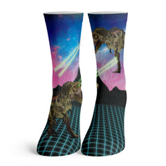Function - Kids Laser T-Rex 80's Printed Socks