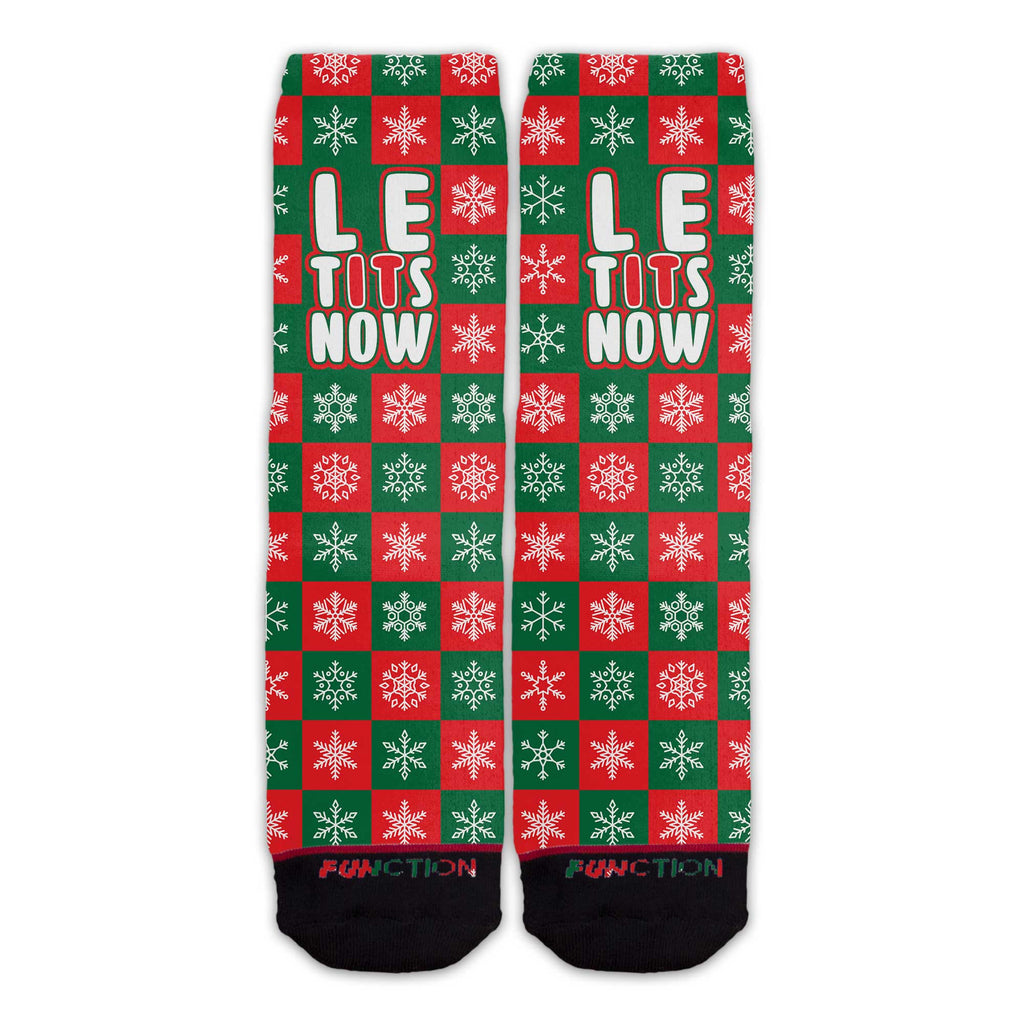 Function - Le Tits Now Christmas Adult Unisex Crew Socks