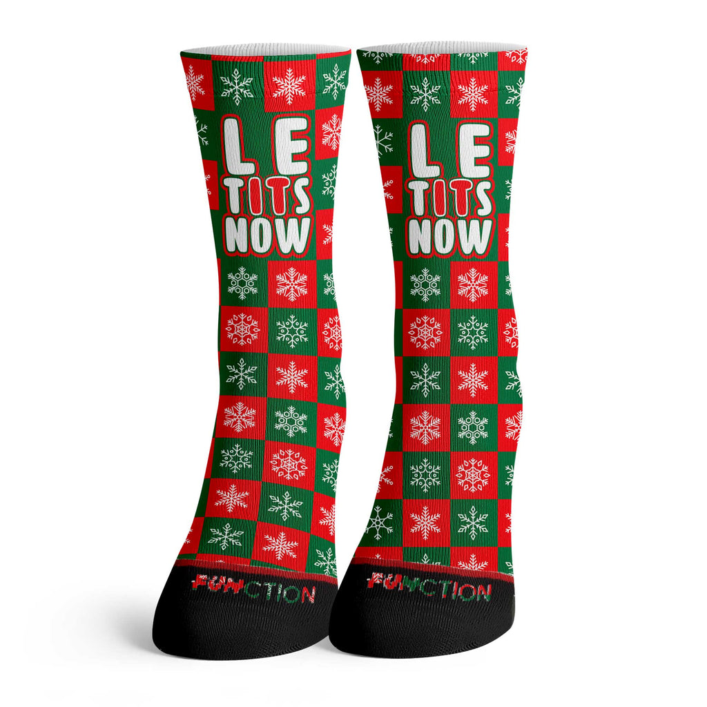 Function - Le Tits Now Christmas Adult Unisex Crew Socks