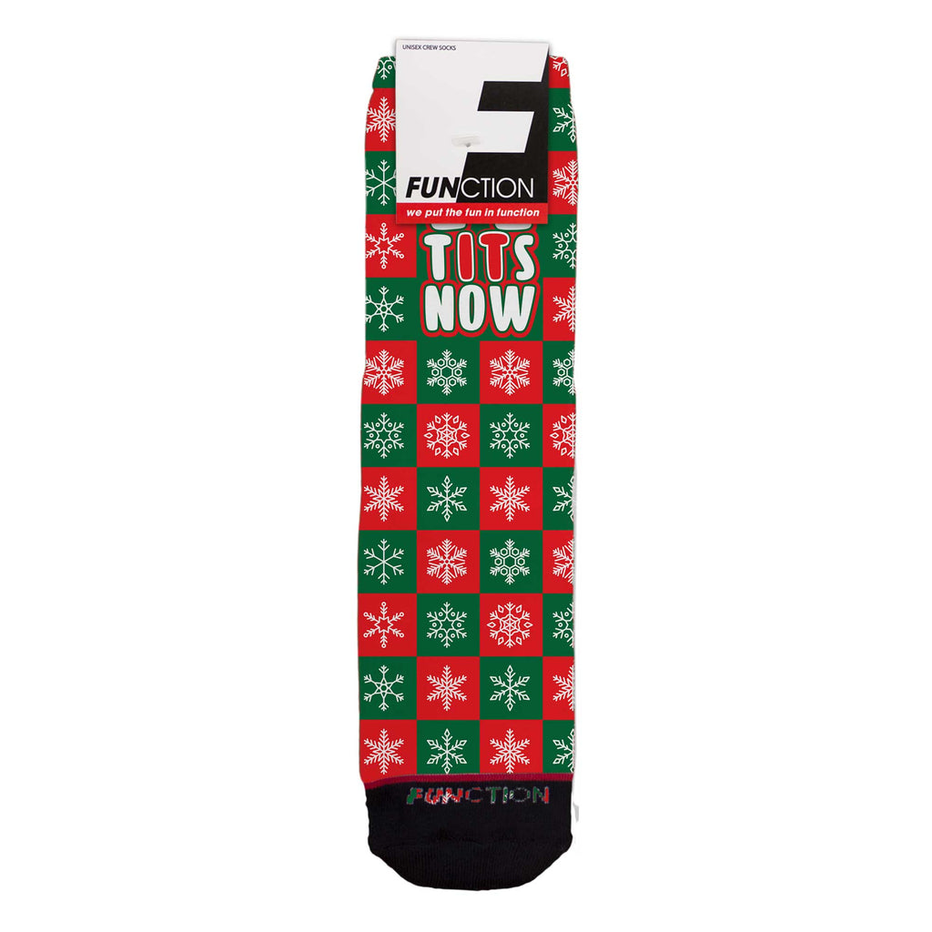 Function - Le Tits Now Christmas Adult Unisex Crew Socks