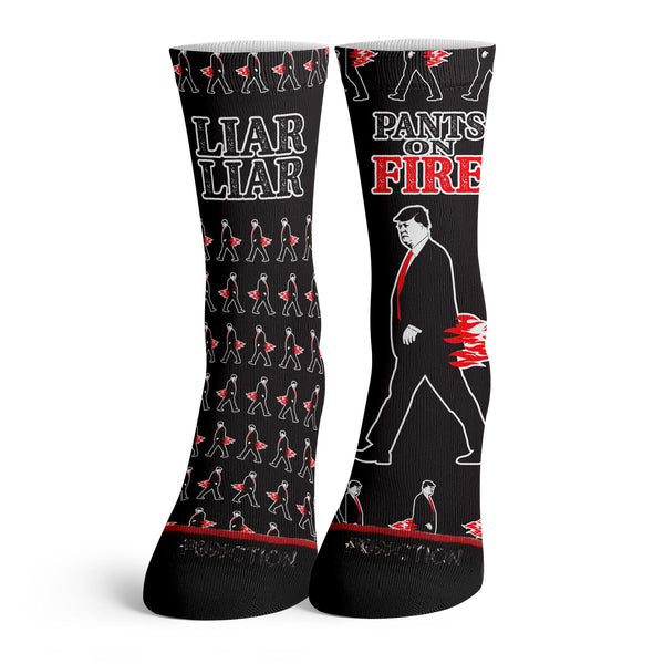 Function - Liar Liar Trumps On Fire Fashion Socks