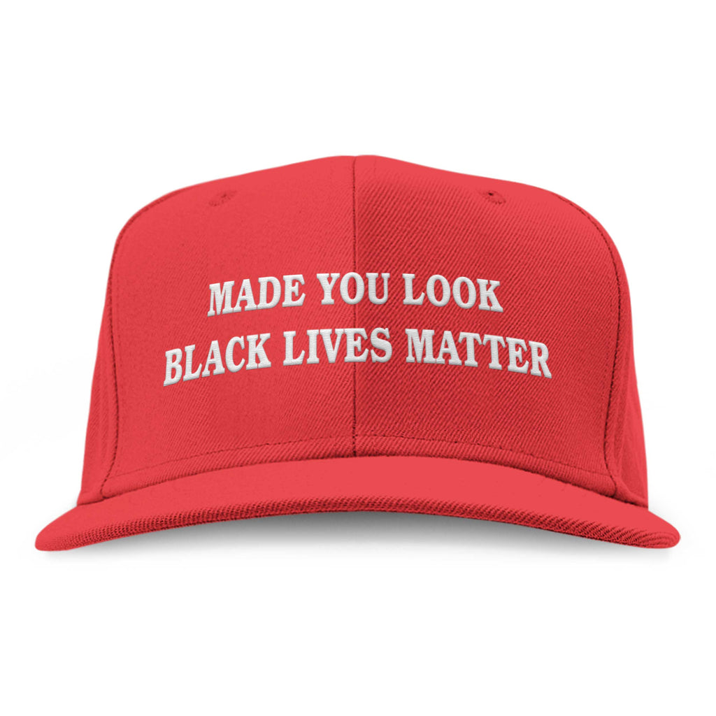 Function - Made You Look Black Lives Matter Red Snap Back Hat Embroidered