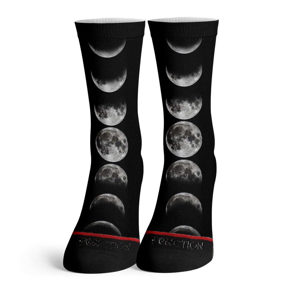 Function - Moon Phases Adult Socks Black Unisex Full Crew Fashion