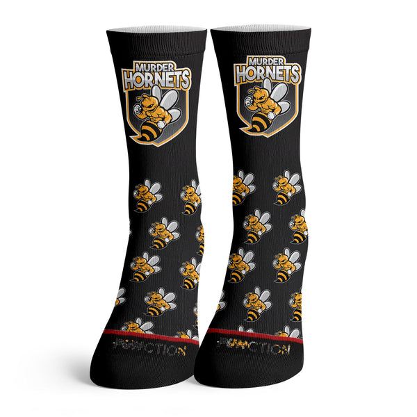 Function - Murder Hornets Team Logo Pattern Black Socks