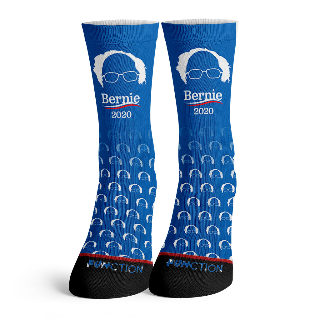 Function - Bernie Sanders 2020 Silhoutte Hair Pattern Fashion Socks Campaign