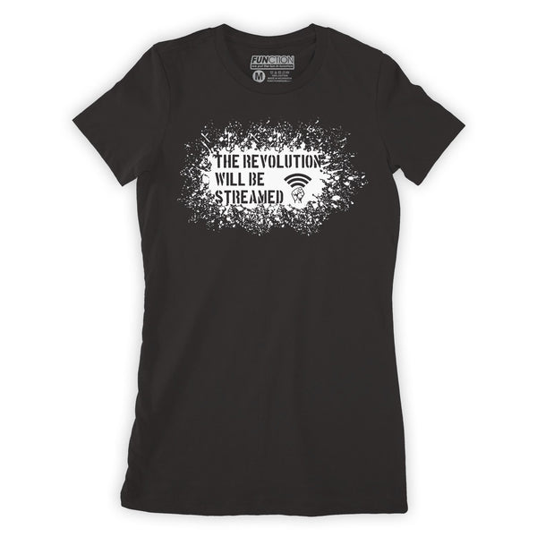 Function - The Revolution Will Be Streamed Black Women's T-Shirt
