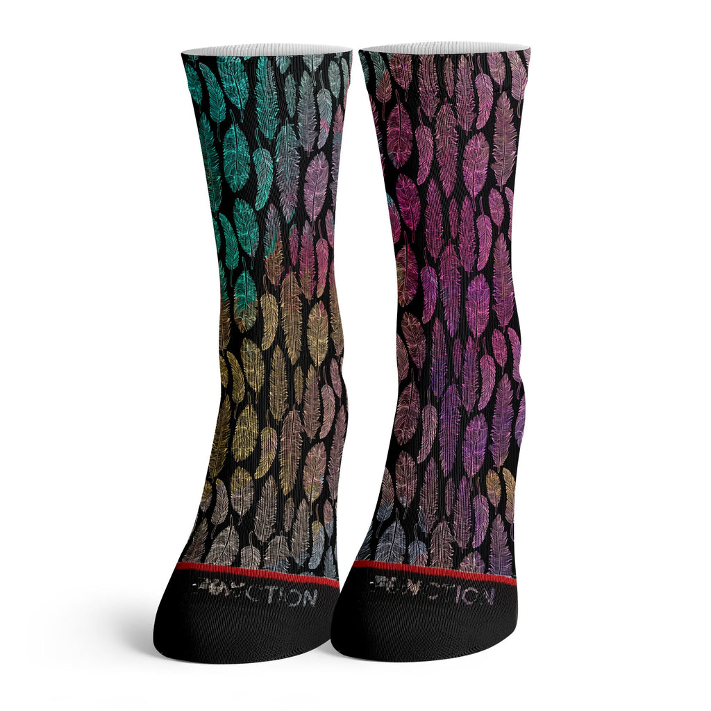 Function - Water Color Feathers Pattern Socks