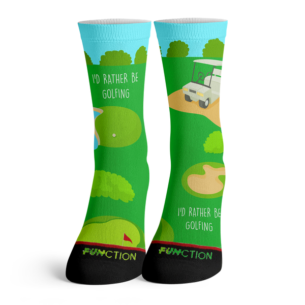 Function - I'd Rather Be Golfing Pattern Socks