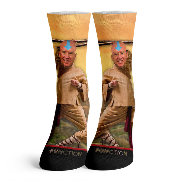 Function - Joe Biden The Last Bender Fire Water Earth Air Aang Socks