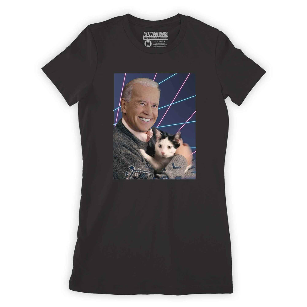Function - Joe Biden Holding Cats Funny Novelty Gag Joke Shirt Women's T-Shirt