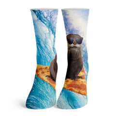 Function - Kids Cute Pizza Surfing Otter Fashion Socks