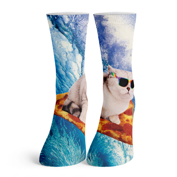 Function - Kids Cute Pizza Cat Surfing Fashion Socks