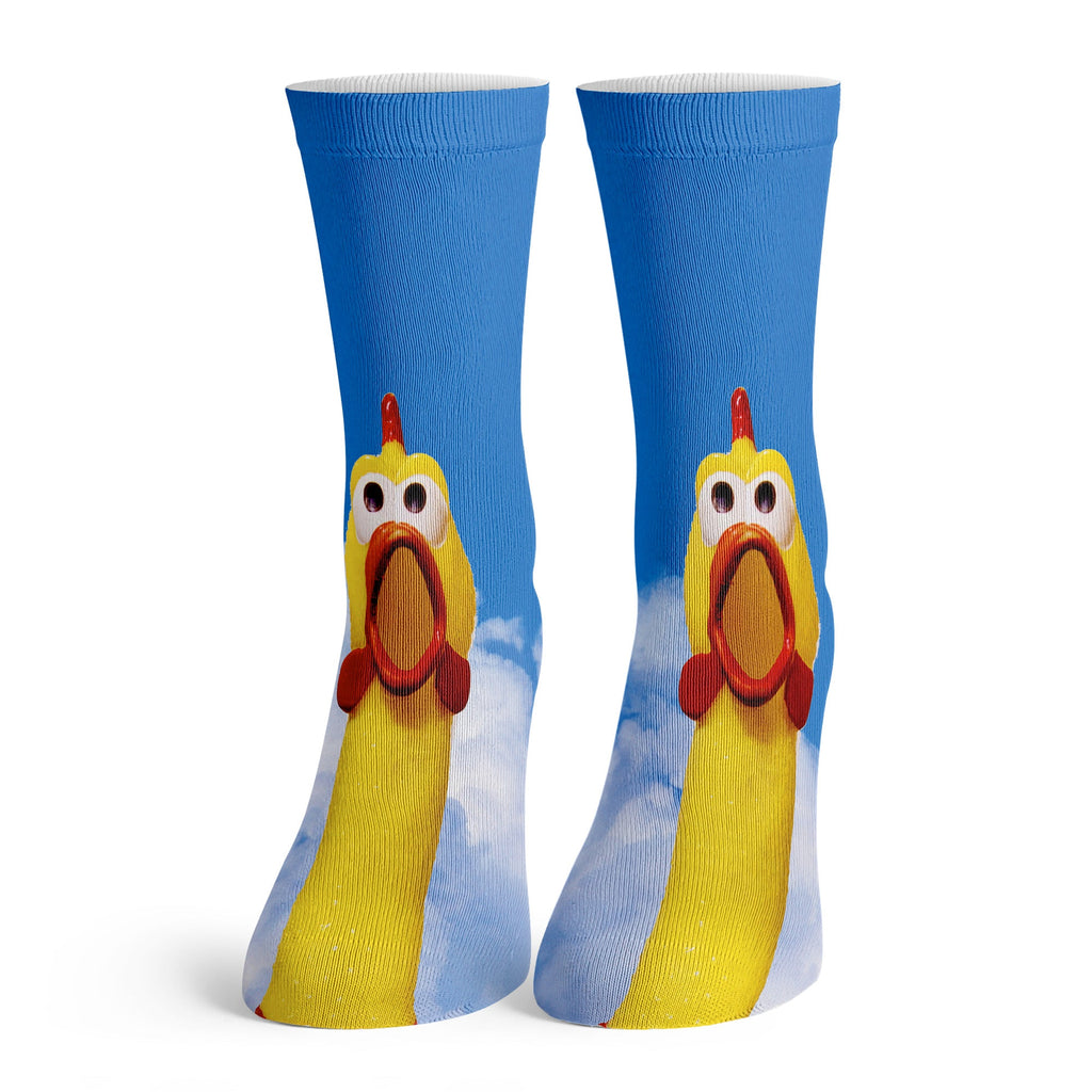 Function - Kids Cute Rubber Chicken Squeaky Toy Printed Socks