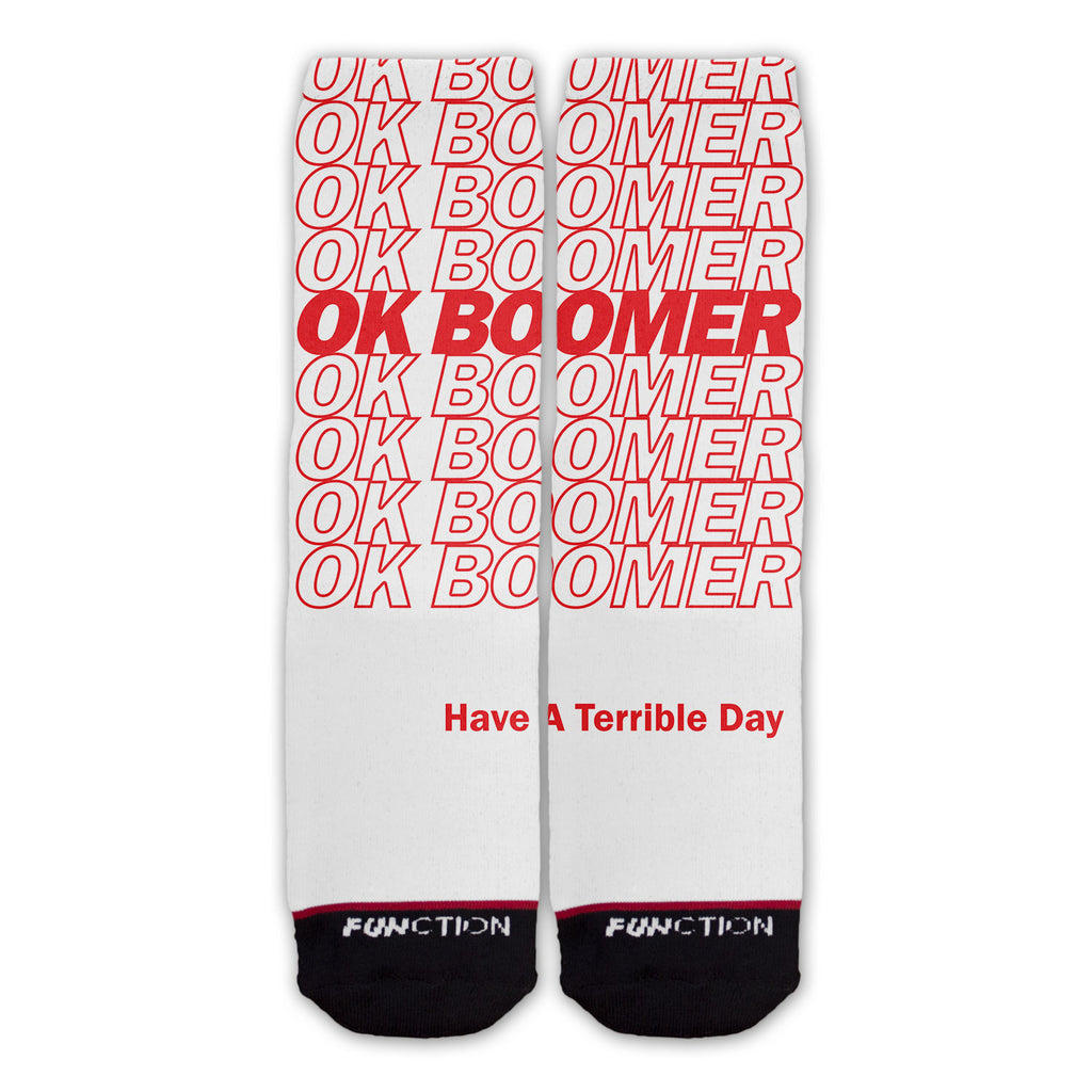 Function - OK Boomer Fashion Socks Bag Have A Terrible Day Meme Millennial
