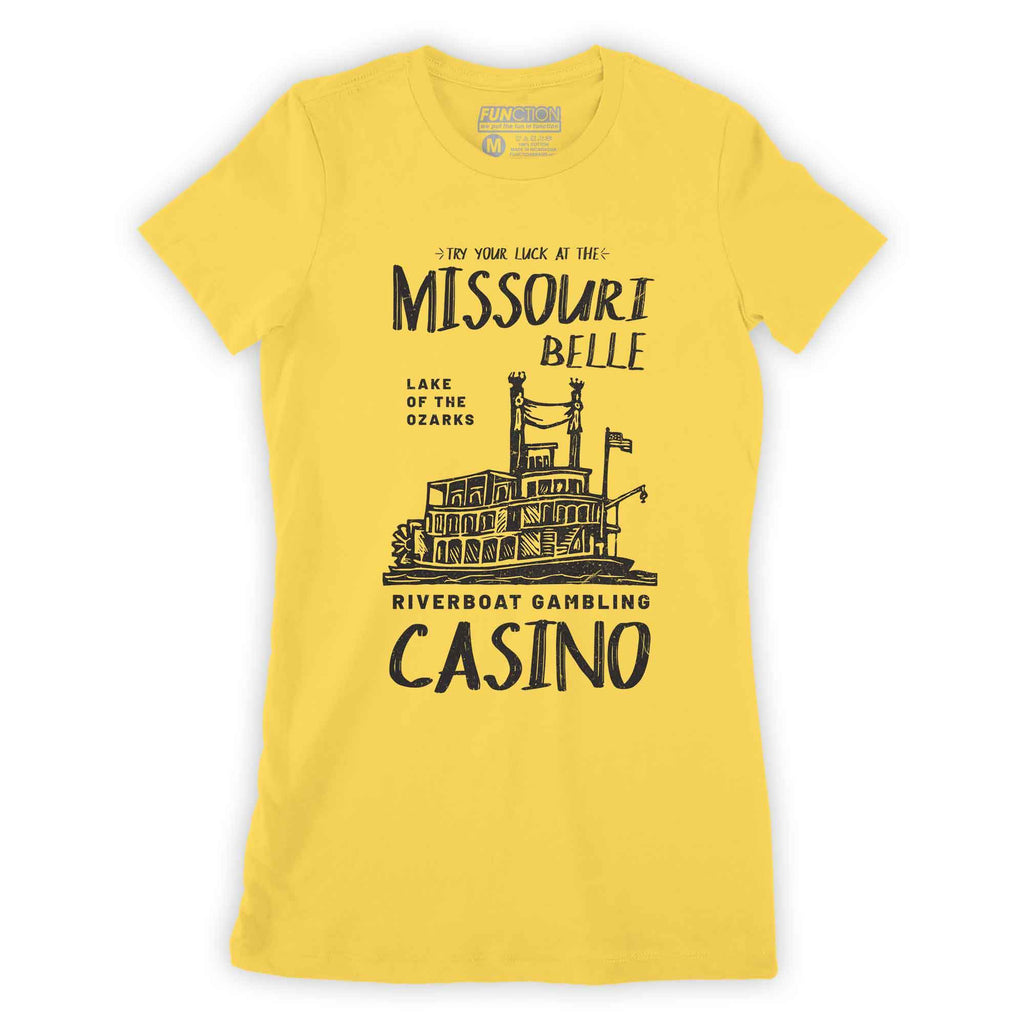 Function - Ozark Lake Riverboat Gambling Casino Missouri Belle Vintage Women's T-Shirt