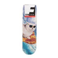 Function - Kids Cute Pizza Cat Surfing Fashion Socks