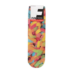 Function - Kids Cute Sour Gummy Worms Candy Funny Food Socks